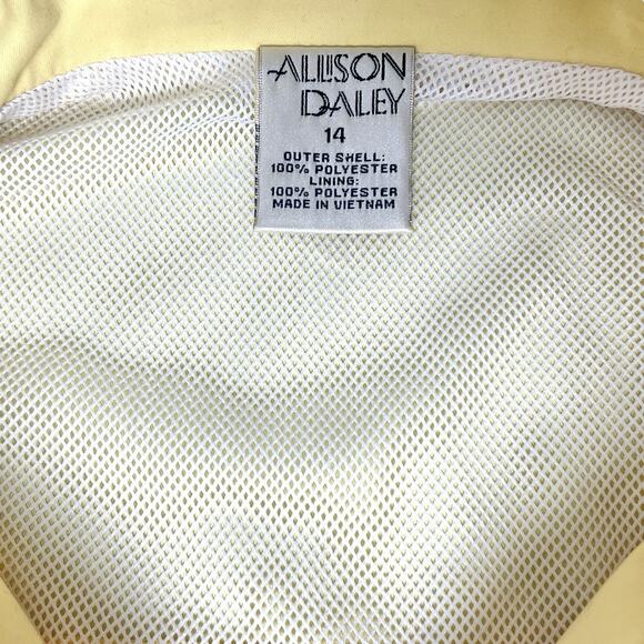 Allison Daley Vest Jacket Womens Size 14 Full Zip Mesh Lining Yellow Outdoor - Picture 6 of 9